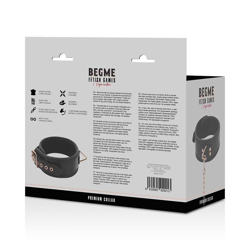 BEGME - BLACK EDITION PREMIUM VEGANER LEDERHALSBAND - Sexotim