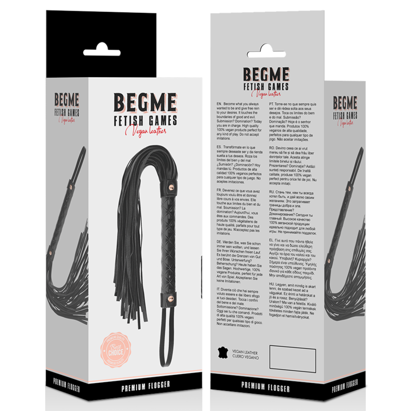BEGME - BLACK EDITION VEGANER LEDER FLOGGER - Sexotim