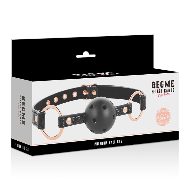 BEGME - BLACK EDITION BALLKNEBEL VEGANES LEDER - Sexotim