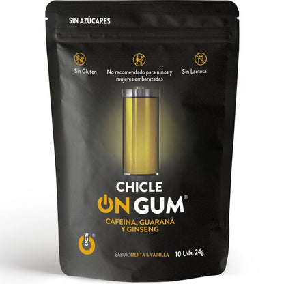 WUG GUM - ON CAFFEINE, GINSENG AND GUARANA GUM 10 UNITS - Sexotim