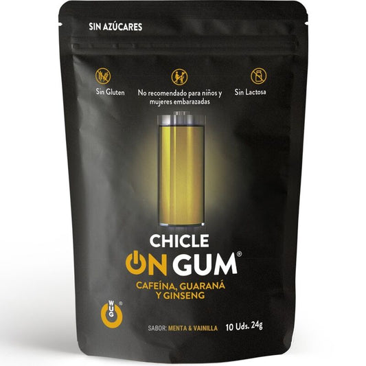 WUG GUM - ON CAFFEINE, GINSENG AND GUARANA GUM 10 UNITS - Sexotim