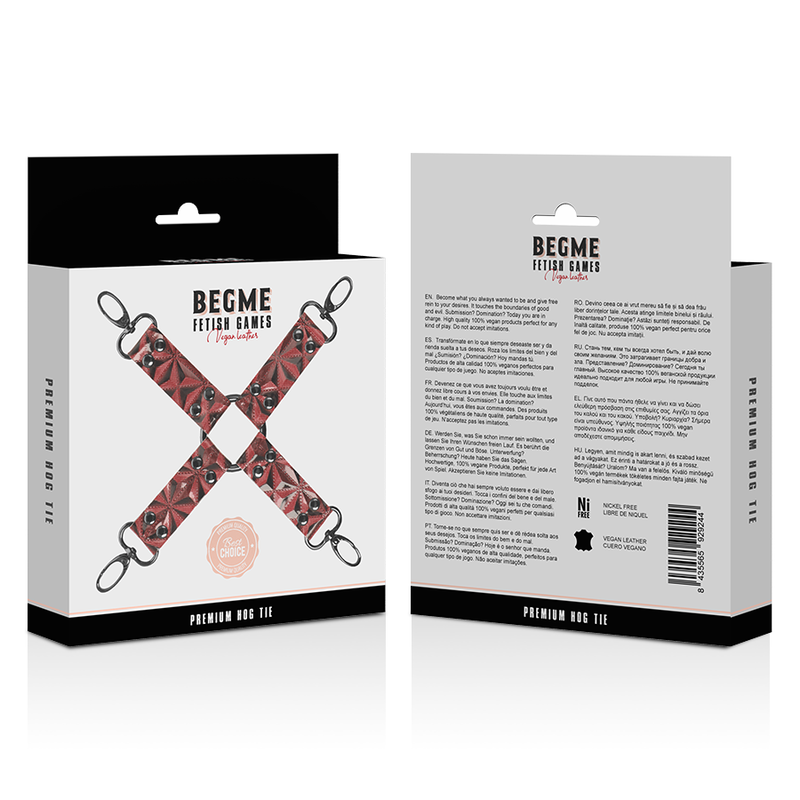 BEGME - RED EDITION PREMIUM VEGANES LEDER-SCHWEINEKRAWATTE - Sexotim