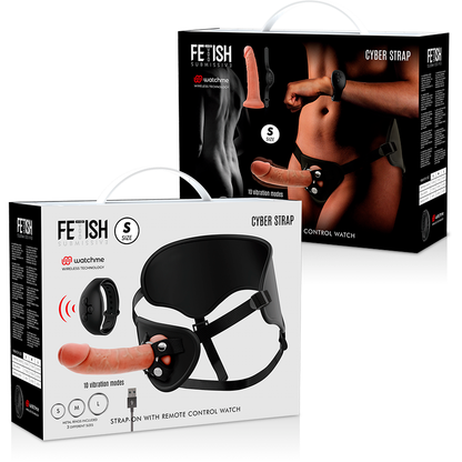 FETISH SUBMISSIVE CYBER STRAP - HARNESS MIT FERNBEDIENUNGS-DILDO-UHREN-TECHNOLOGIE - Sexotim