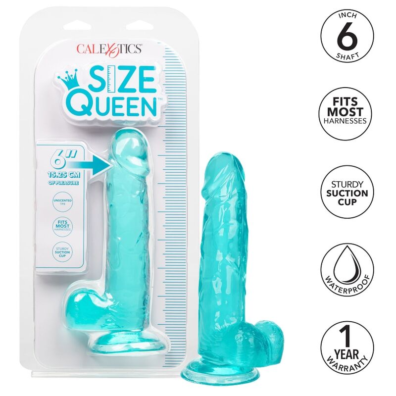 CALEXOTICS - GRÖSSE KÖNIGIN-DILDO BLAU 15.3 CM - Sexotim