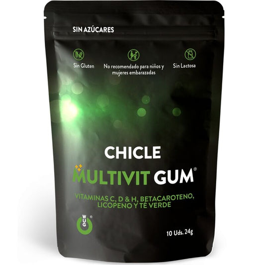 WUG GUM - MULTIVIT VITAMIN C, H, D, BETA-CAROTENE, LYCOPENE AND GREEN TEA 10 UNITS - Sexotim