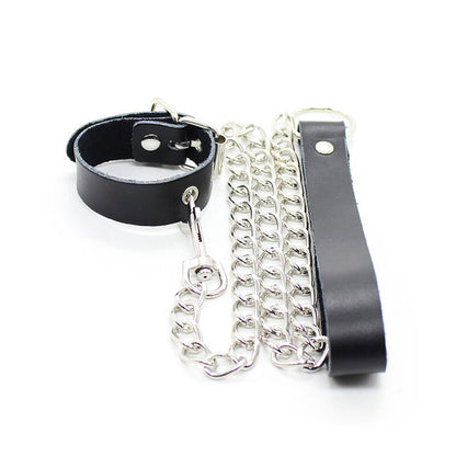 OHMAMA FETISH - PENIS-HALSKETTE UND LEDERARMBAND MIT METALLKETTE - Sexotim