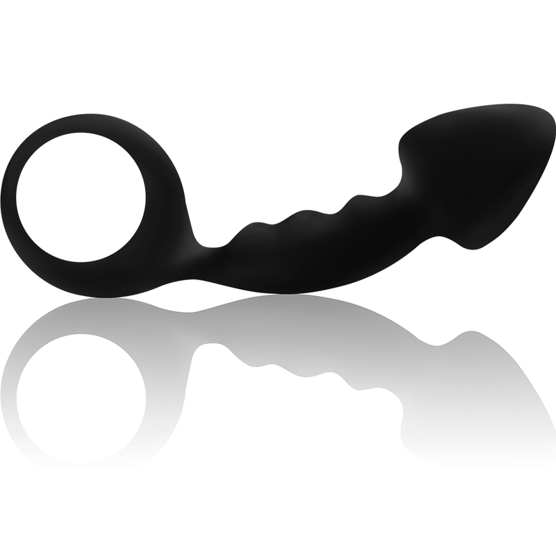 OHMAMA - GERIPPTER ANALPLUG MIT RING - Sexotim