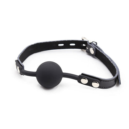 OHMAMA FETISH - SILIKON-BALLGAG MIT LEDERGÜRTEL (VORHÄNGESCHLOSS INKLUSIVE) - Sexotim