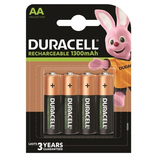 DURACELL - WIEDERAUFLADBARE BATTERIE HR6 AA 1300 mAh 4 EINHEIT