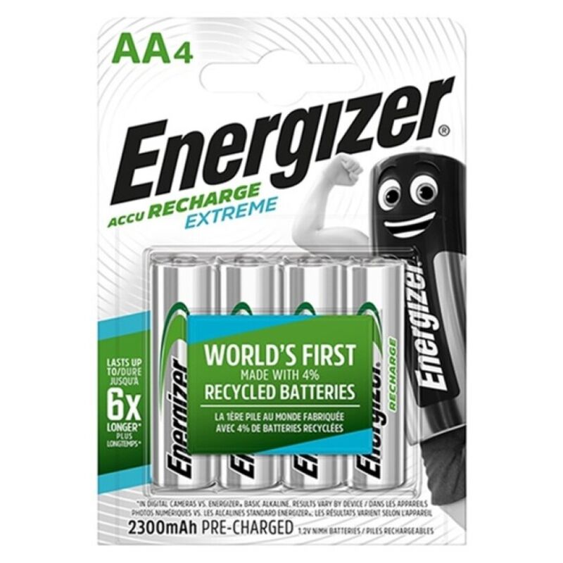 ENERGIZER - EXTREME WIEDERAUFLADBARE BATTERIE HR6 AA 2300 mAh 4 EINHEIT - Sexotim