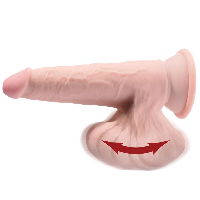 KING COCK - PLUS 3D DILDO SWINGING BALLS 12.7 CM - Sexotim