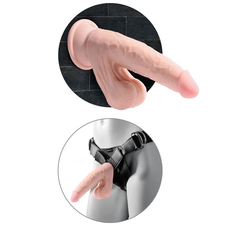 KING COCK - PLUS 3D DILDO SWINGING BALLS 12.7 CM - Sexotim