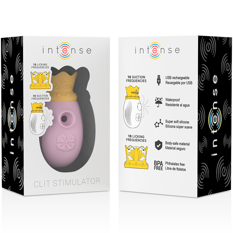 INTENSE - CLIT STIMULATOR 10 LECK- UND SAUGFREQUENZEN - PINK - Sexotim