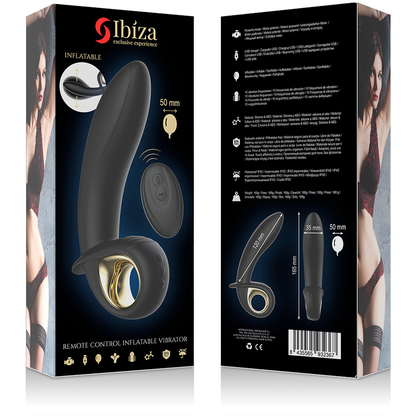 IBIZA - LEISTUNGSSTARKER AUFBLASBARER ANAL/VAGINAL-VIBRATOR MIT FERNBEDIENUNG - Sexotim