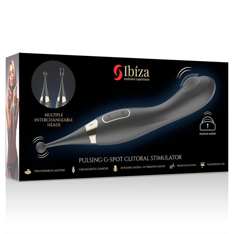 IBIZA - AUSTAUSCHBARER KLITORESSTIMULATOR UND PULSATIONS-G-PUNKT-VIBRATOR - Sexotim