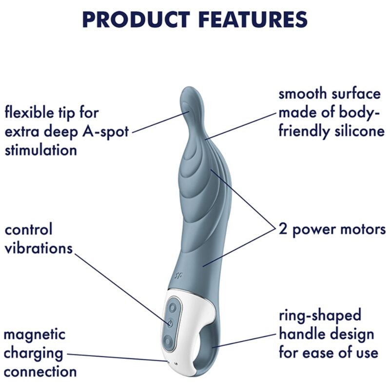 SATISFYER - AMAZING 2 ASPOT VIBRATOR GRAU - Sexotim