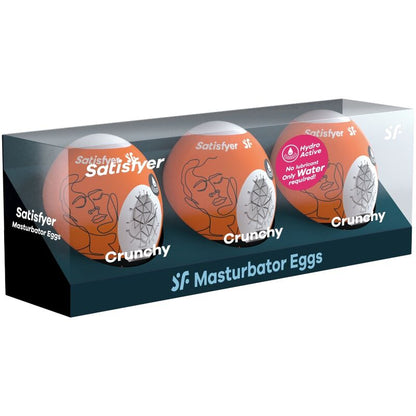 SATISFYER - 3 MASTURBATOR EIER NAUGHTY, SAVAGE & CRUNCHY - Sexotim