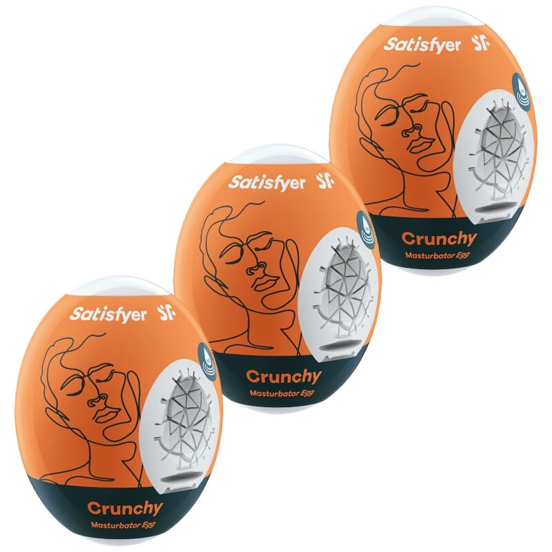 SATISFYER - 3 MASTURBATOR EIER CRUNCHY - Sexotim