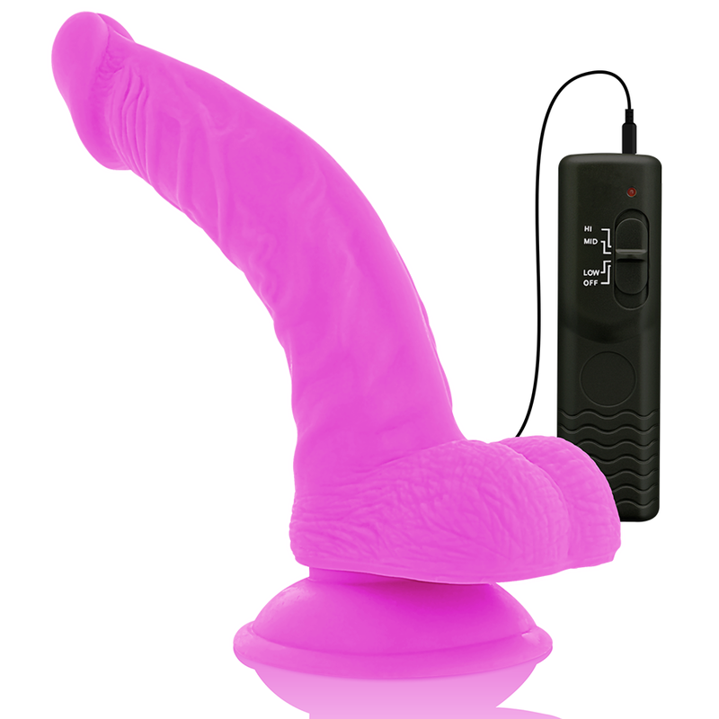 DIVERSIA - FLEXIBLER VIBRIERENDER DILDO LILA 21.5 CM -O- 4.5 CM - Sexotim