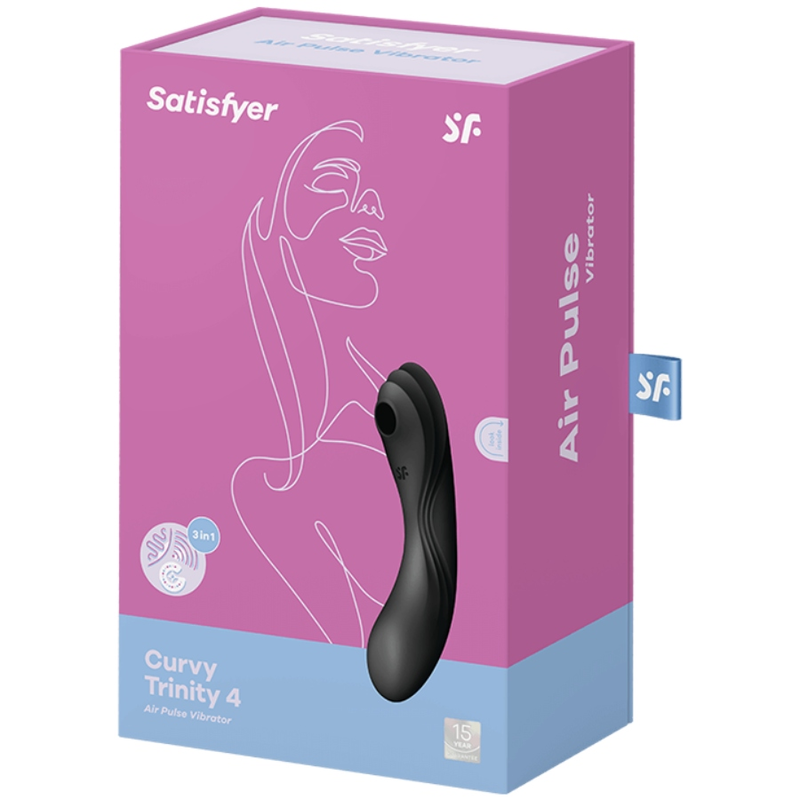 SATISFYER - CURVY TRINITY 4 AIR PULSE VIBRATOR SCHWARZ - Sexotim