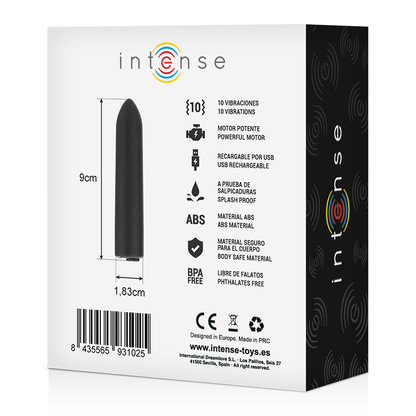 INTENSE - VIBRIERENDE BULLET - 10 VIBRATIONSMODI 8,5 CM x 1,7 CM - Sexotim