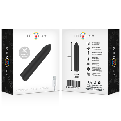 INTENSE - VIBRIERENDE BULLET - 10 VIBRATIONSMODI 8,5 CM x 1,7 CM - Sexotim