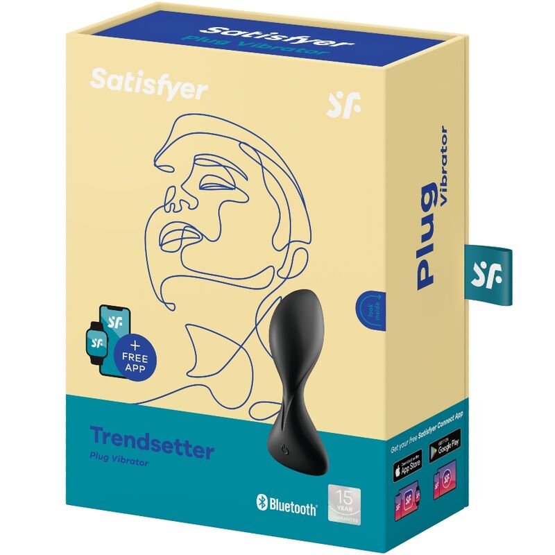 SATISFYER - TRENDSETTER VIBRIERENDE PLUGAPP SCHWARZ - Sexotim