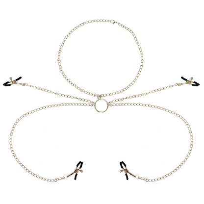 OHMAMA FETISCH 4 NIPPELKLEMMEN MIT KETTE - Sexotim