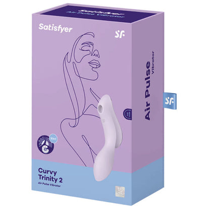 SATISFYER - CURVY TRINITY 2 AIR PULSE VIBRATOR SCHWARZ / LILA - Sexotim