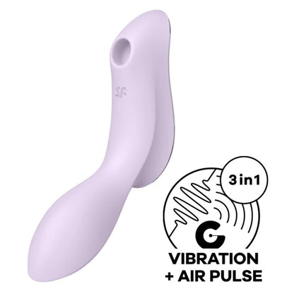 SATISFYER - CURVY TRINITY 2 AIR PULSE VIBRATOR SCHWARZ / LILA - Sexotim