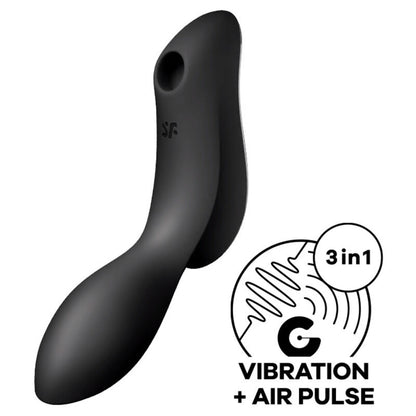 SATISFYER - CURVY TRINITY 2 AIR PULSE VIBRATOR SCHWARZ / LILA - Sexotim