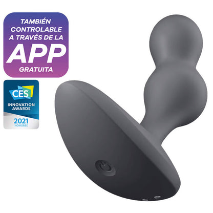 SATISFYER - DEEP DIVER VIBRATING PLUG APP GRAU