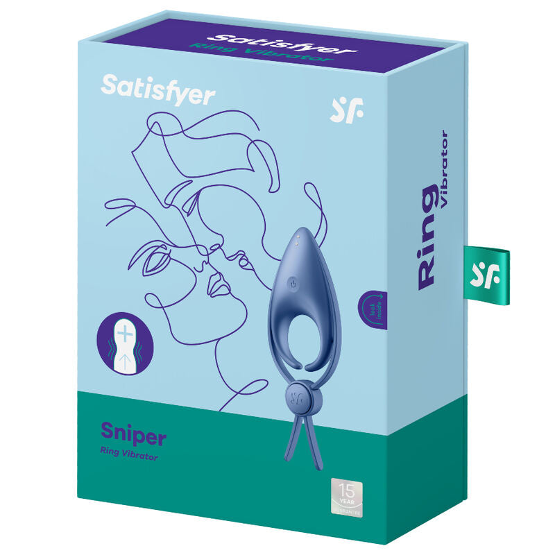 SATISFYER - SNIPER RINGVIBRATOR BLAU - Sexotim