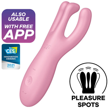 SATISFYER - THREESOME 4 VIBRATORAPP ROSA / BLAU - Sexotim