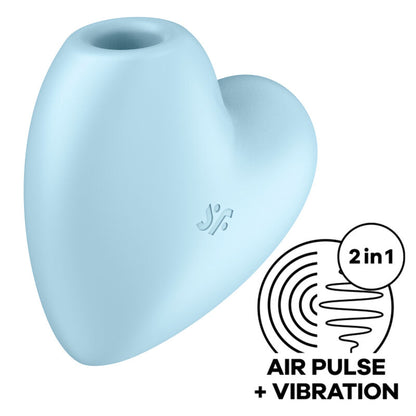SATISFYER - CUTIE HEART AIR PULSE STIMULATOR & VIBRATOR ROSA / BLAU - Sexotim
