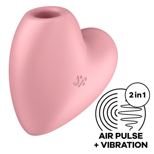 SATISFYER - CUTIE HEART AIR PULSE STIMULATOR & VIBRATOR ROSA / BLAU - Sexotim