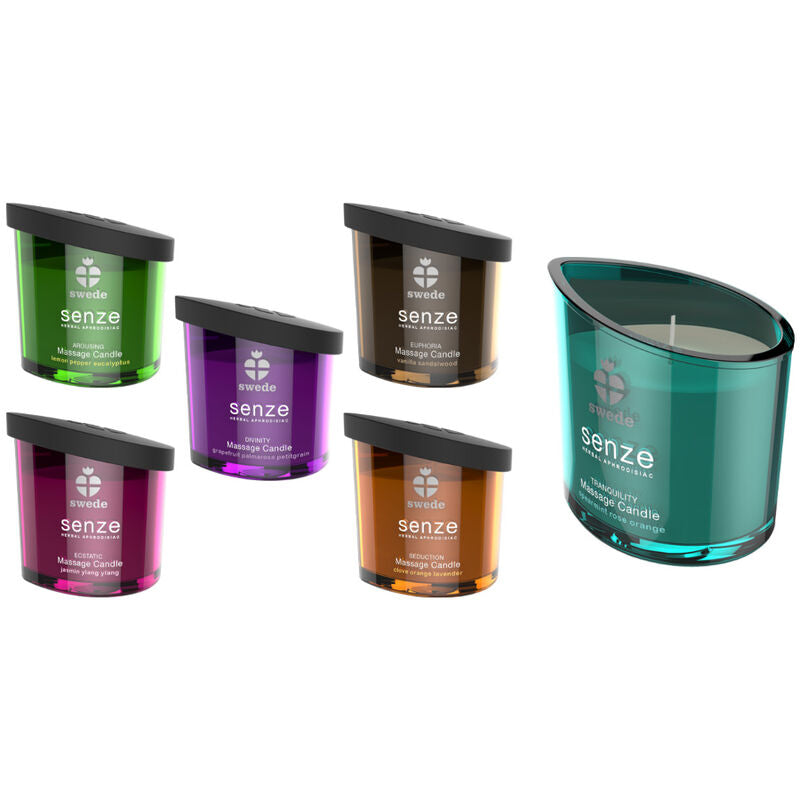 SWEDE - SENZE TRANQUILLITY MASSAGEKERZE - SPEARMINT, ROSE, ORANGE - Sexotim