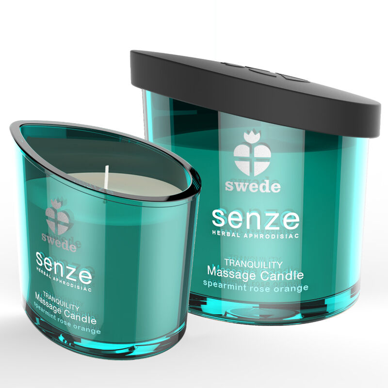 SWEDE - SENZE TRANQUILLITY MASSAGEKERZE - SPEARMINT, ROSE, ORANGE - Sexotim