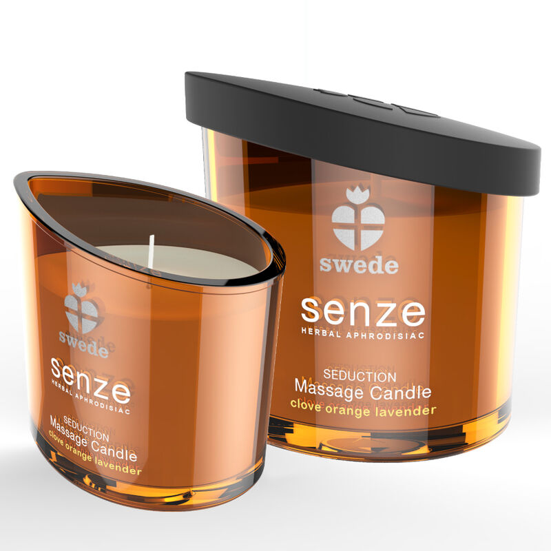 SWEDE - SENZE SEDUCTION MASSAGEKERZE - NELKE, ORANGE, LAVENDEL - Sexotim