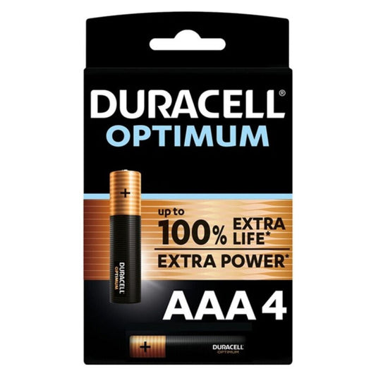 DURACELL - OPTIMUM 200 ALKALINE BATTERIE AAA LR03 4 EINHEIT