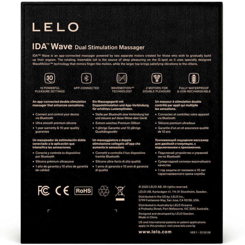 LELO - IDA WAVE COUPLES PAARE MASSAGER SCHWARZ - Sexotim