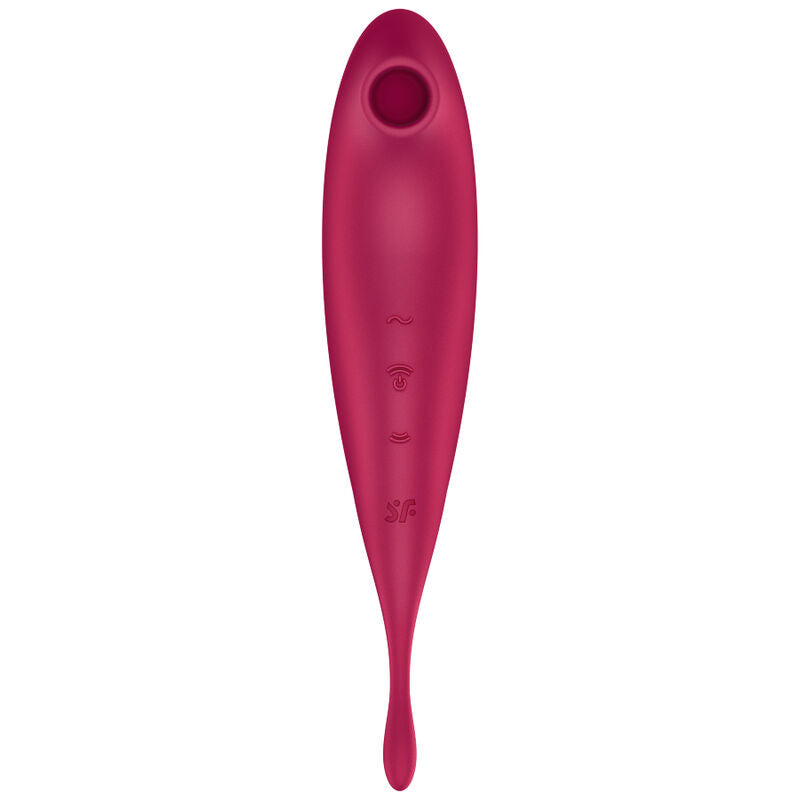 SATISFYER - TWIRLING PRO+ AIR PULSE STIMULATOR & VIBRATOR APP ROT / GRÜN - Sexotim