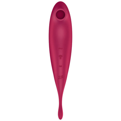 SATISFYER - TWIRLING PRO+ AIR PULSE STIMULATOR & VIBRATOR APP ROT / GRÜN - Sexotim