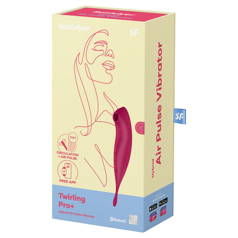 SATISFYER - TWIRLING PRO+ AIR PULSE STIMULATOR & VIBRATOR APP ROT / GRÜN - Sexotim