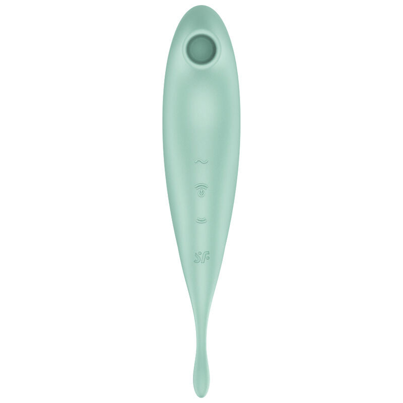 SATISFYER - TWIRLING PRO+ AIR PULSE STIMULATOR & VIBRATOR APP ROT / GRÜN - Sexotim