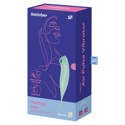 SATISFYER - TWIRLING PRO+ AIR PULSE STIMULATOR & VIBRATOR APP ROT / GRÜN - Sexotim