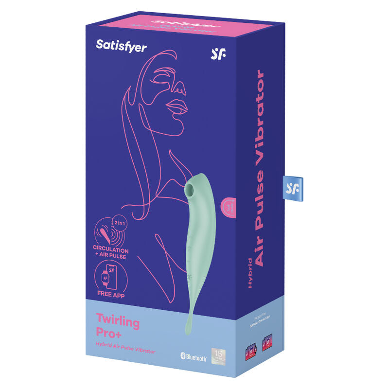 SATISFYER - TWIRLING PRO+ AIR PULSE STIMULATOR & VIBRATOR APP ROT / GRÜN - Sexotim