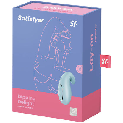 SATISFYER - DIPPING DELIGHT AUFLEGVIBRATOR BLAU - Sexotim