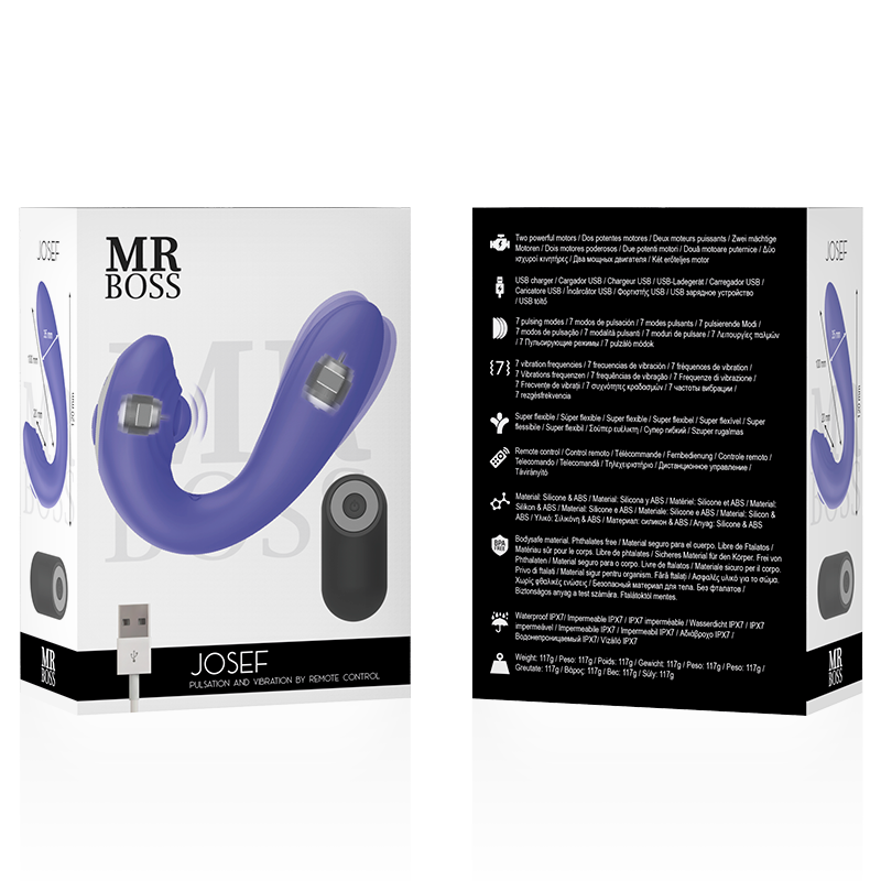 MR BOSS - JOSEF PULSATIONS- & VIBRATIONSFERNBEDIENUNG FÜR PAARE - Sexotim