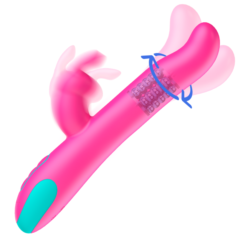 HAPPY LOKY - PLUTO RABBIT VIBRATOR & ROTATOR WATCHME WIRELESS TECHNOLOGIE KOMPATIBEL - Sexotim